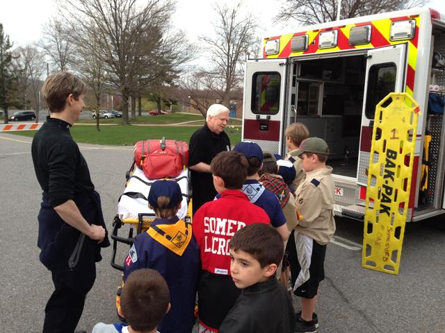 SVFD demos apparatus to Somers Cub Scout Pack 11.