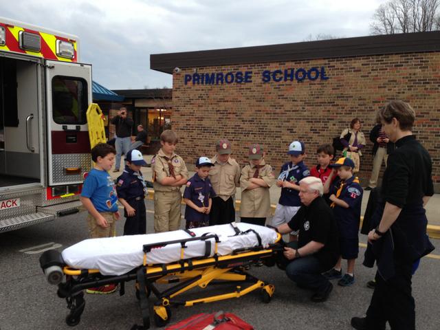 SVFD demos apparatus to Somers Cub Scout Pack 11.