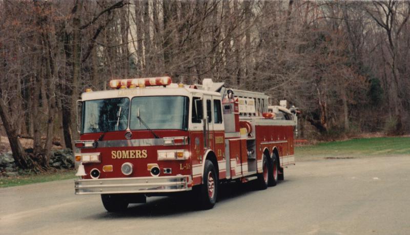 Ladder 18.  2001-2011.  
1989 Sutphen.  
95' Tower Ladder