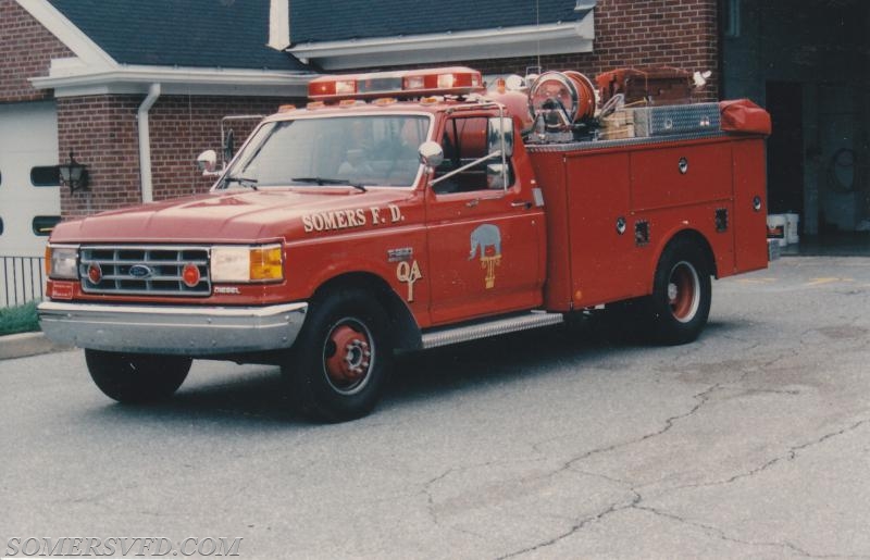 QA-1.  1987-1996.  
1987 Ford F350/Pro-Trac.  
Dry Chem/Foam rescue unit.  
Became Utility-5 in 1996.  