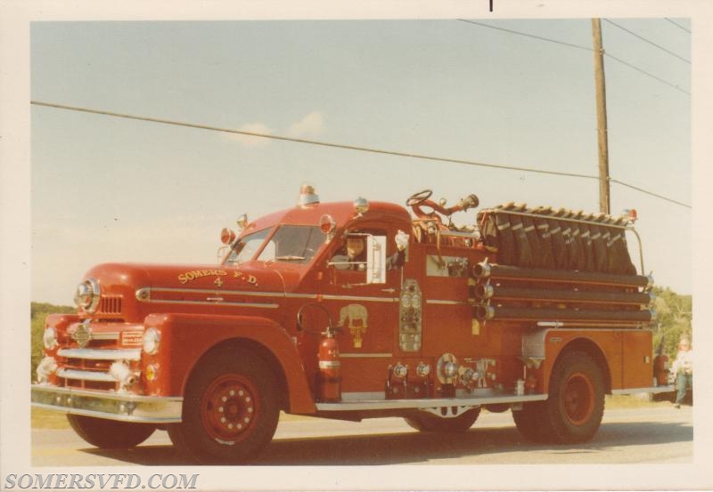 Engine 184.  1958-1979.  
1958 Seagrave 531B.  
750 GPM pumper.  
1000 Gallons.