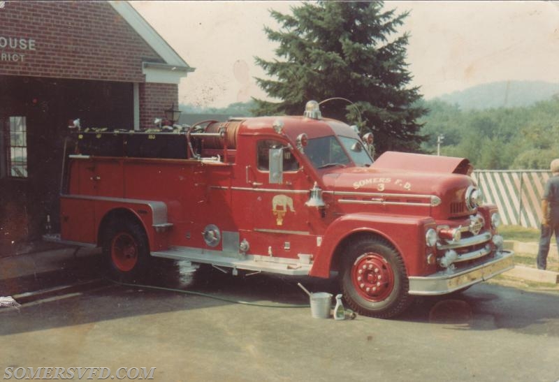 Engine 183.  1958-1978.  
1958 Seagrave 531B.  
750 GPM pumper.  
500 Gallons.