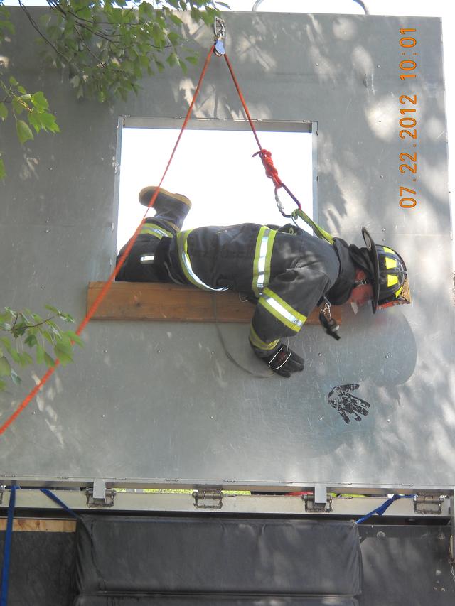 The Somers Volunteer Fire Department does escape rope training - Somers ...