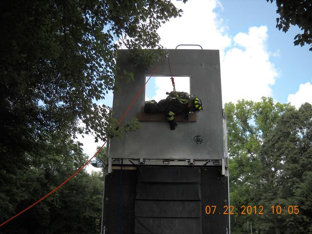 The Somers Volunteer Fire Department does escape rope training - Somers ...
