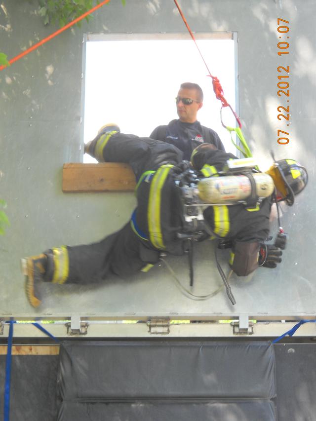 The Somers Volunteer Fire Department does escape rope training - Somers ...